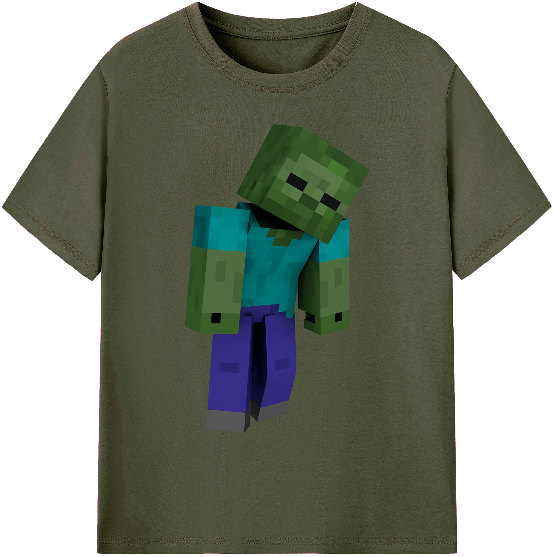 （画像用） マインクラフト ブロックの世界 Minecraft MC Block world 綿100％ メンズ半袖Tシャツ｜肌触りやわらか＆通気性